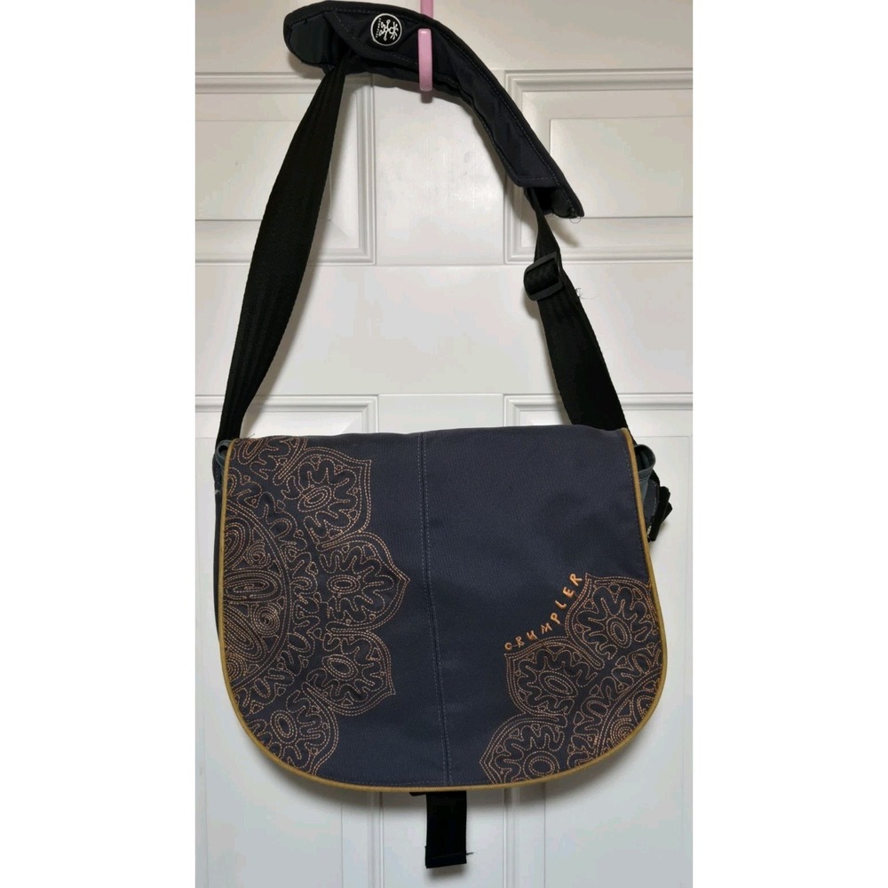 Crumpler Messenger Bag Embroidered Mandala‎ Geometric Cheesypimp Gray Orange